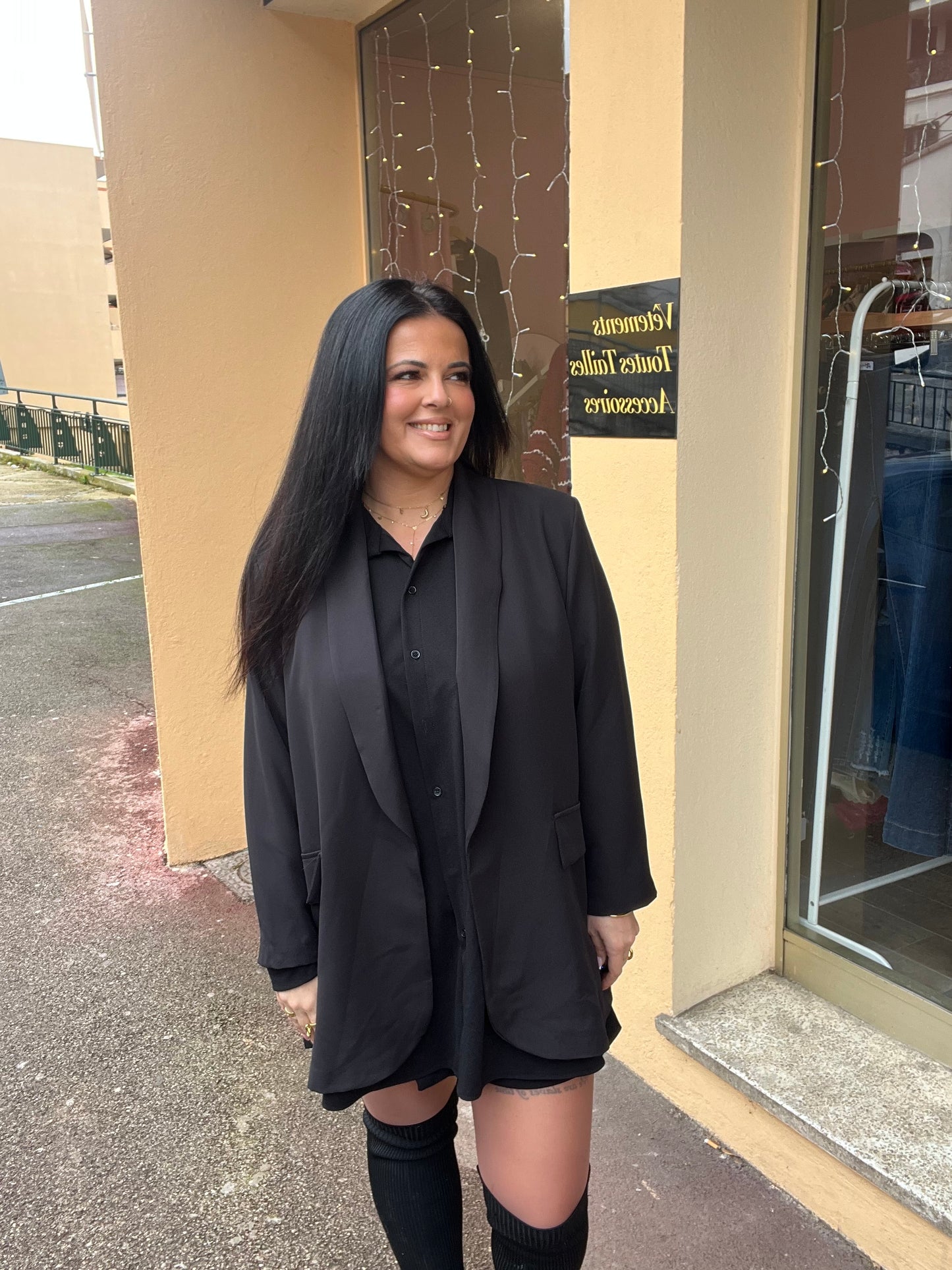 Blazer Simba grande taille noir
