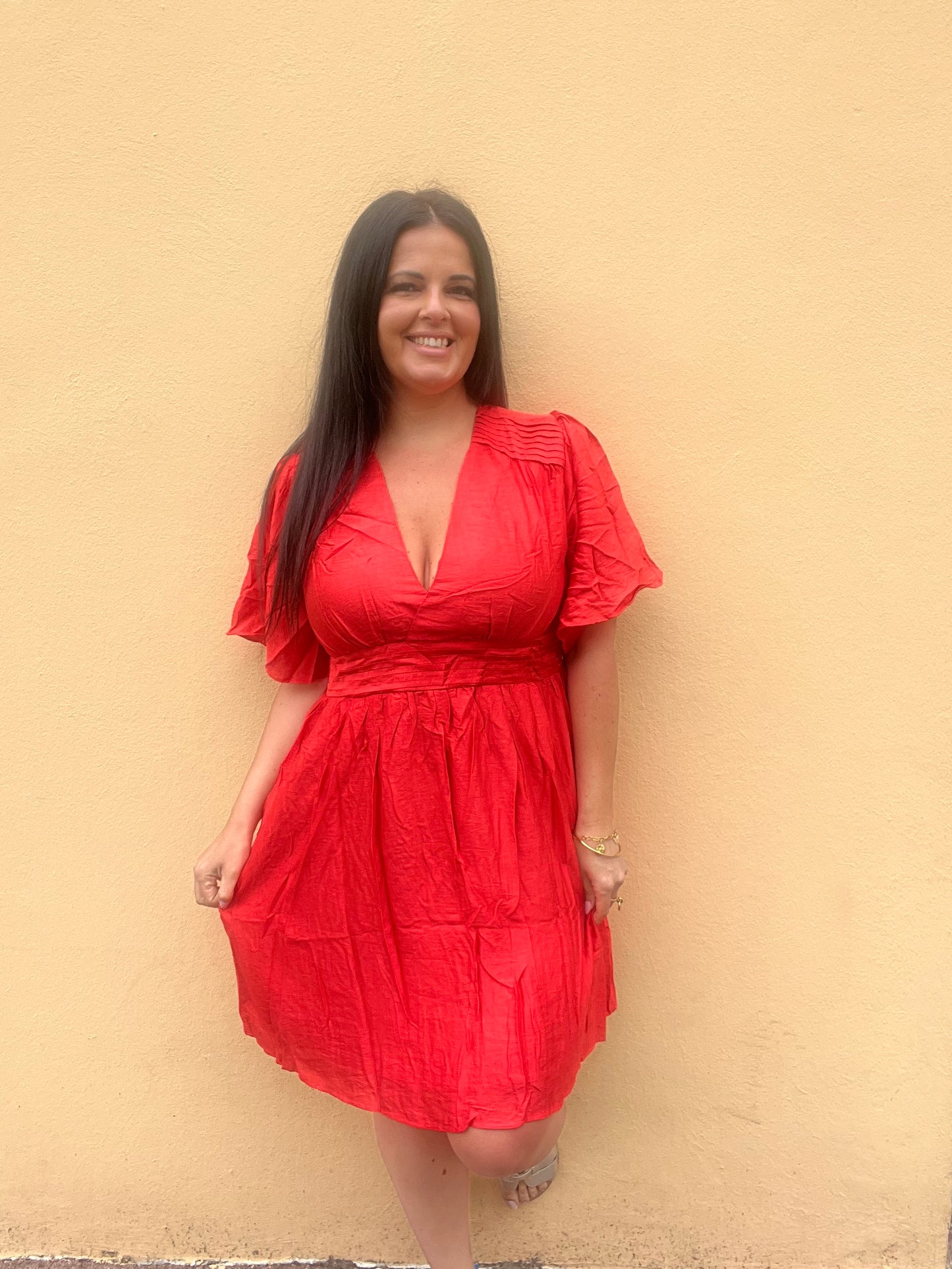 Robe Kamelia corail