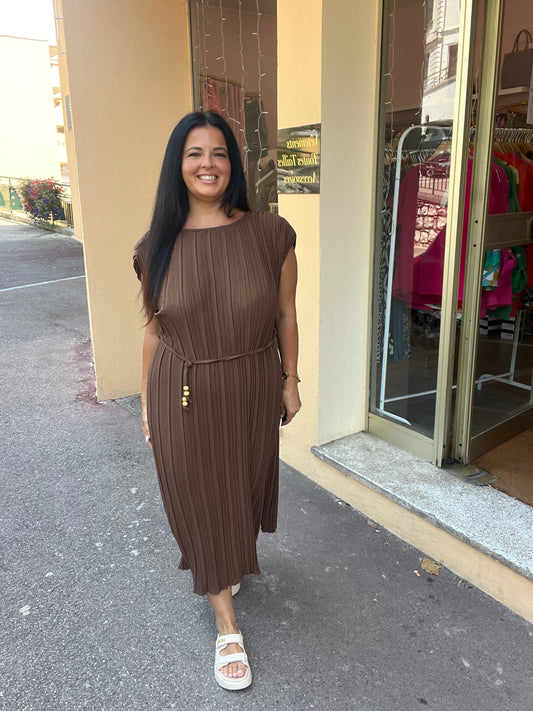 Robe style cleopatre marron