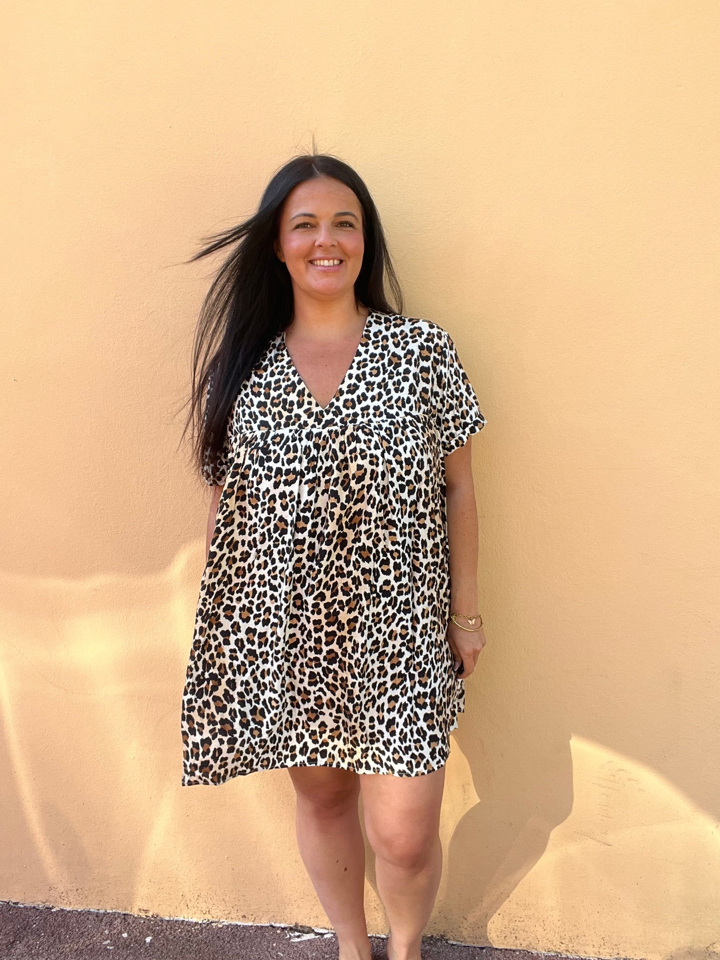 Combi short robe Leopard