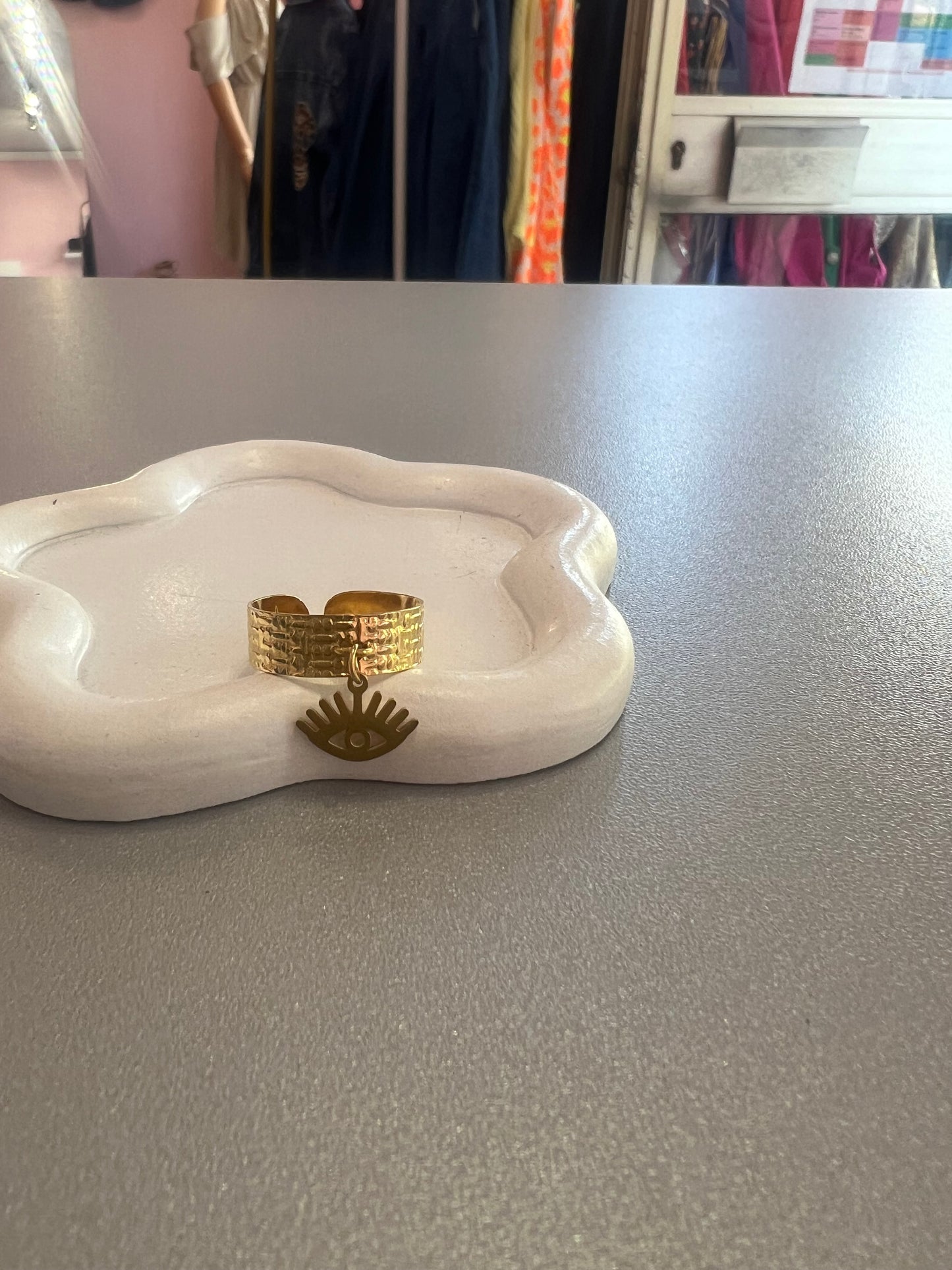 Bague breloque œil