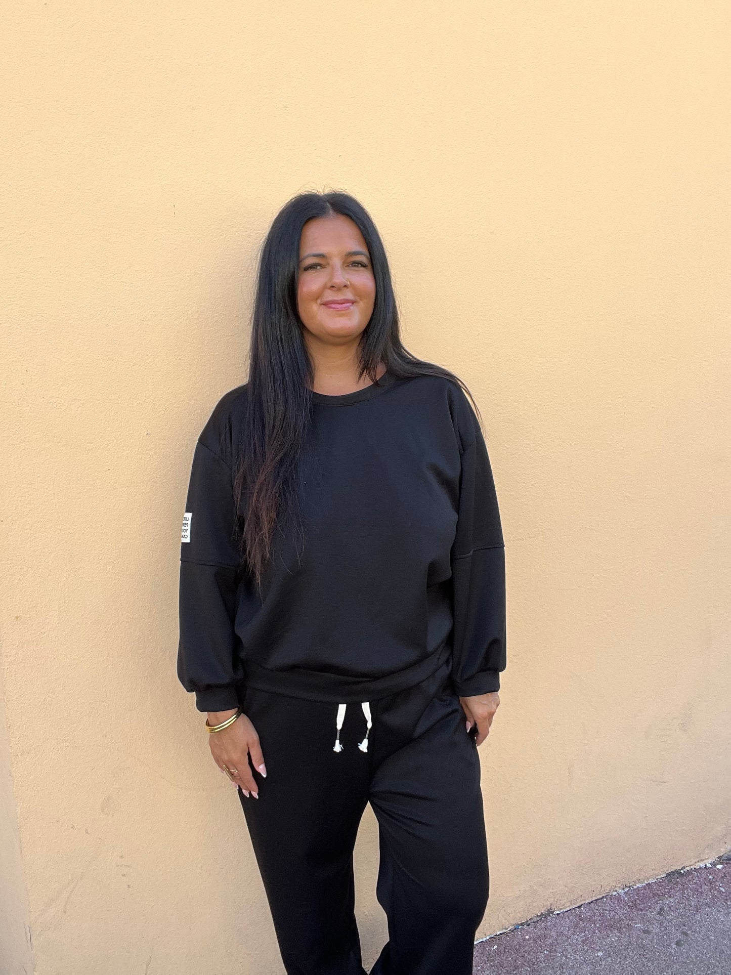 Ensemble grande taille sweat jogging noir