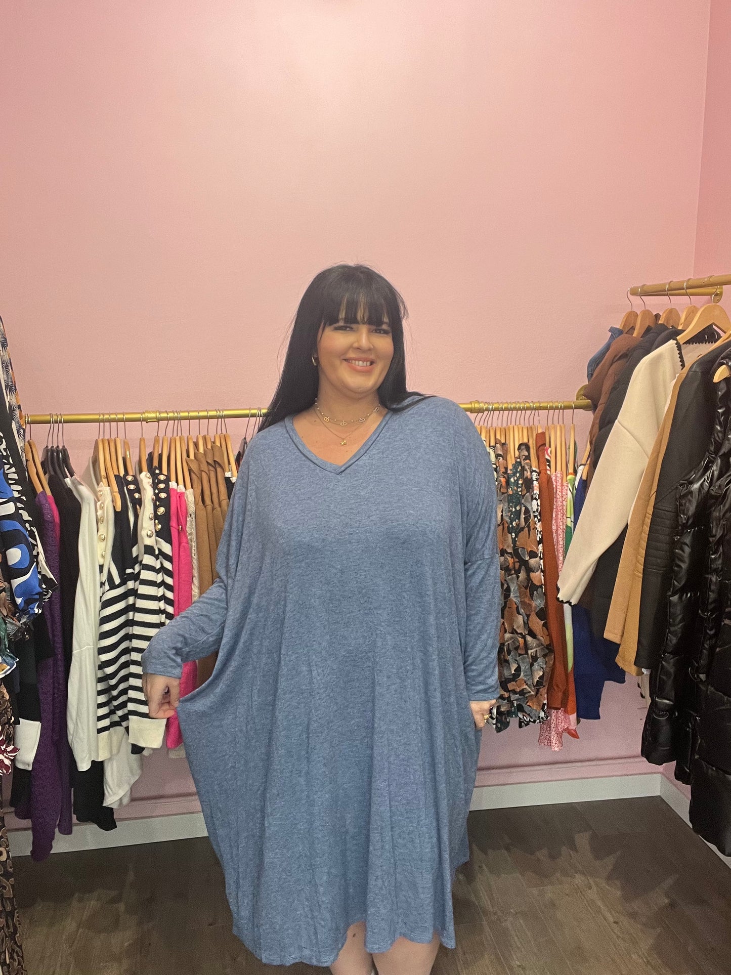 Robe pull bleue