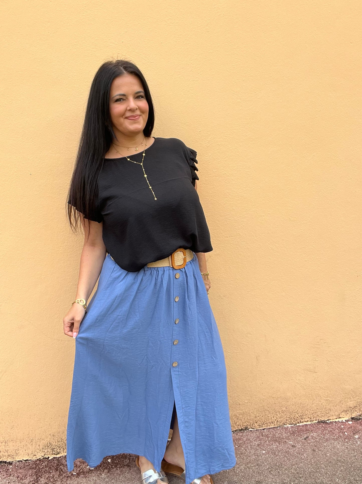 Jupe bleue jean
