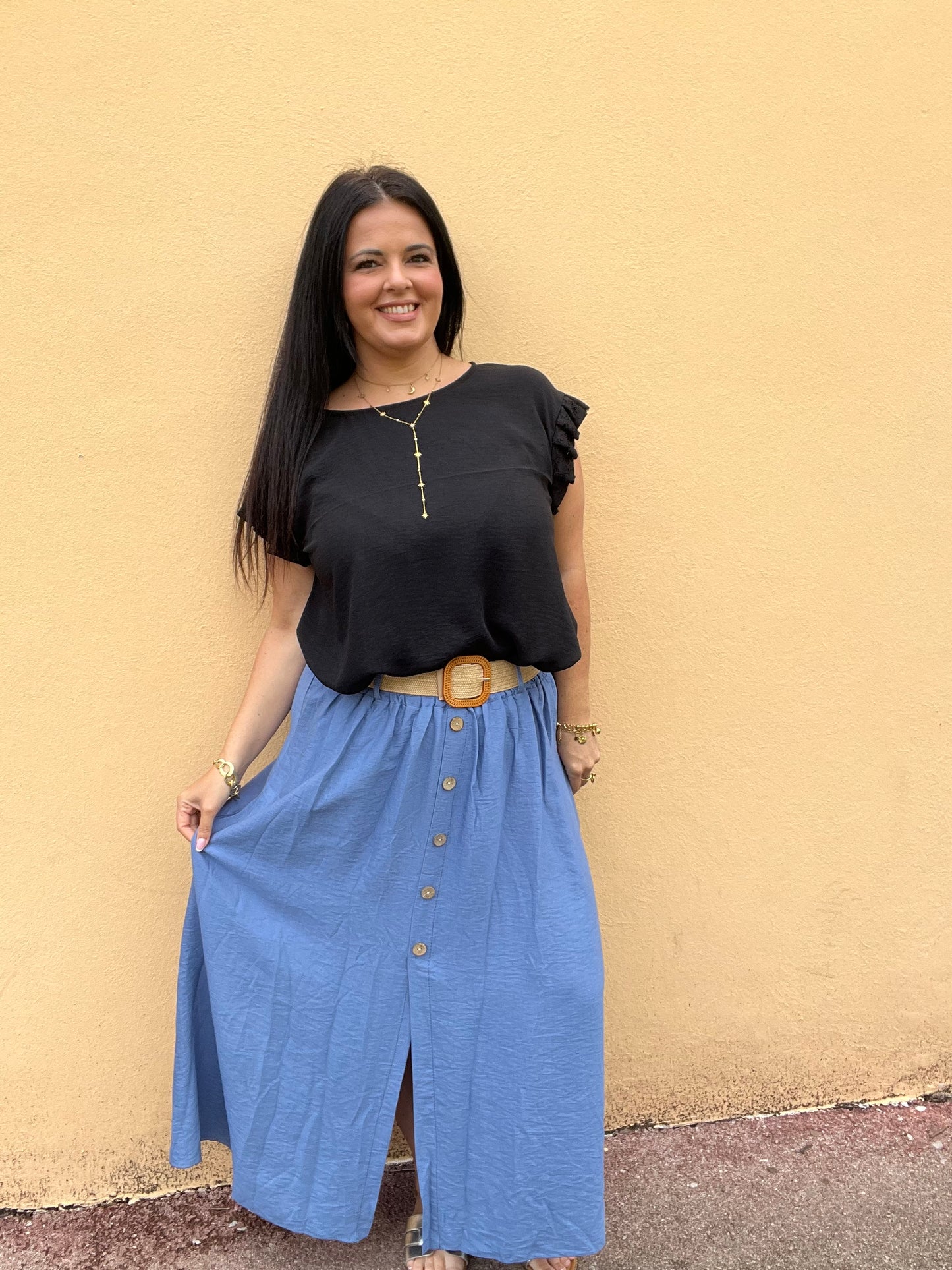 Jupe bleue jean