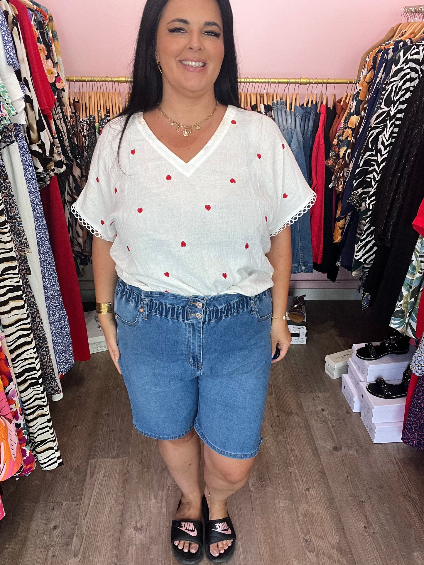 Short en jean large