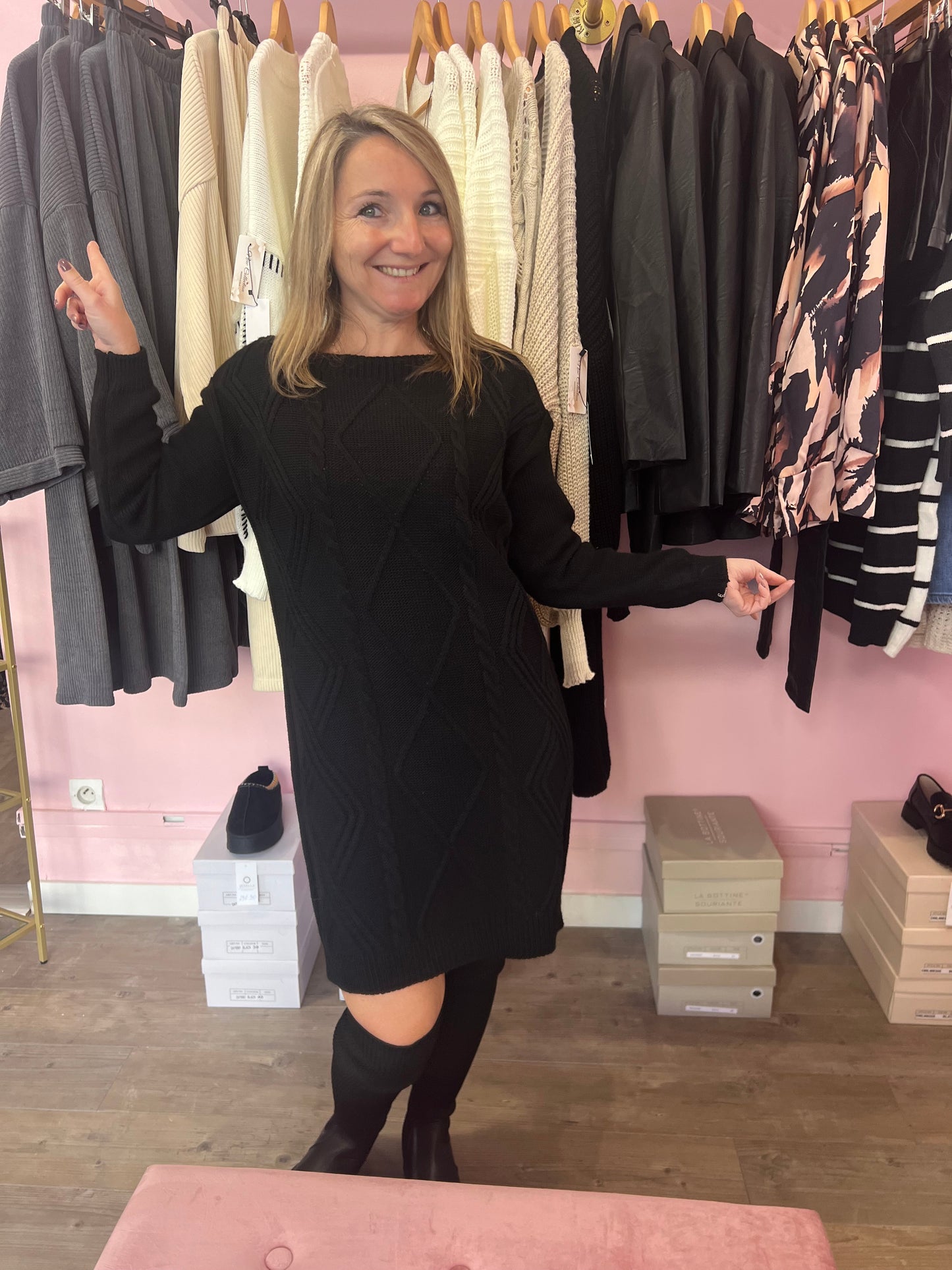 Robe pull noire