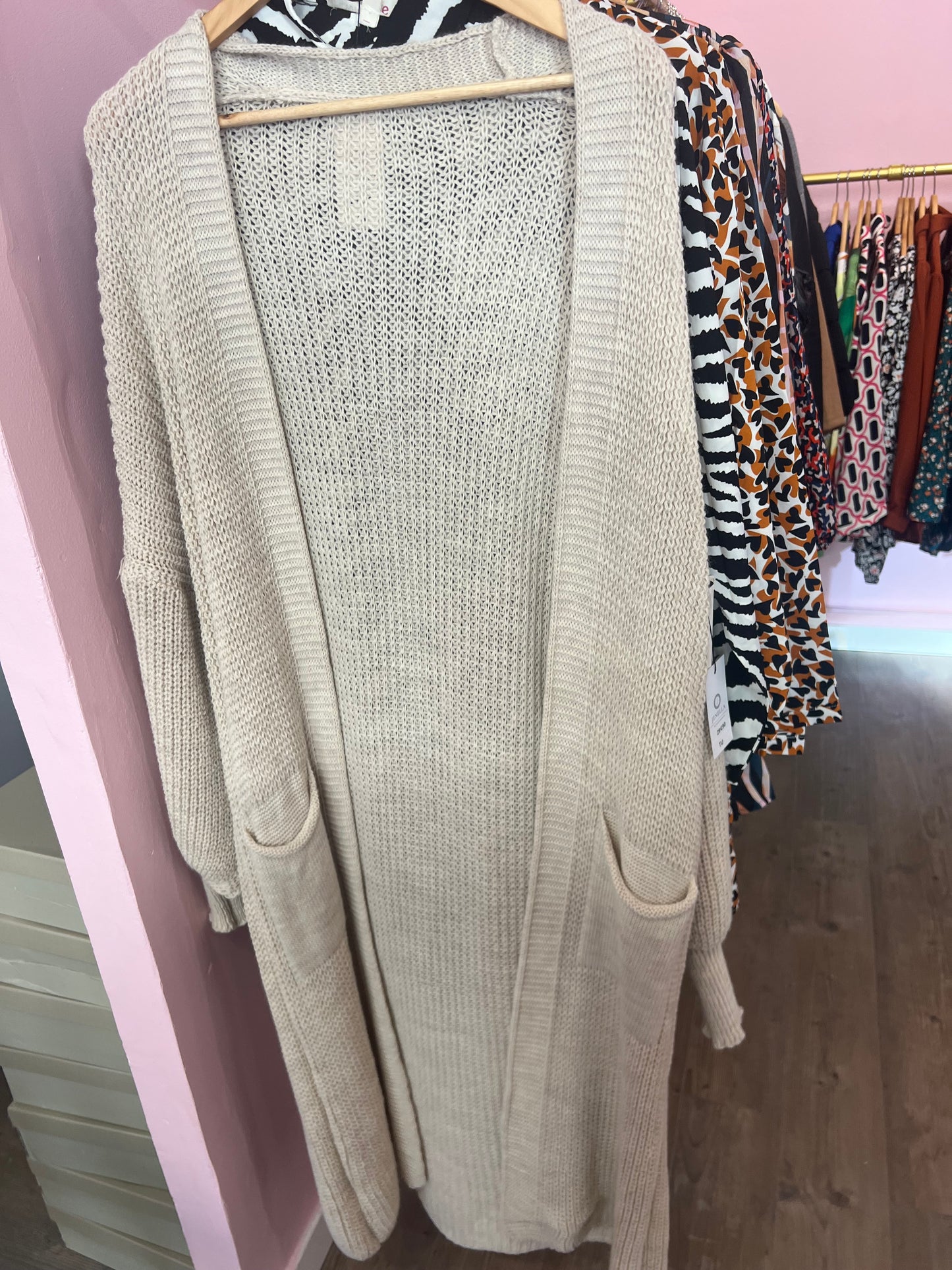 Gilet Mailles Beige