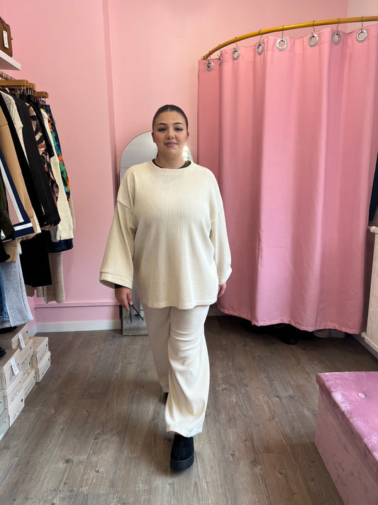 Ensemble oversize beige
