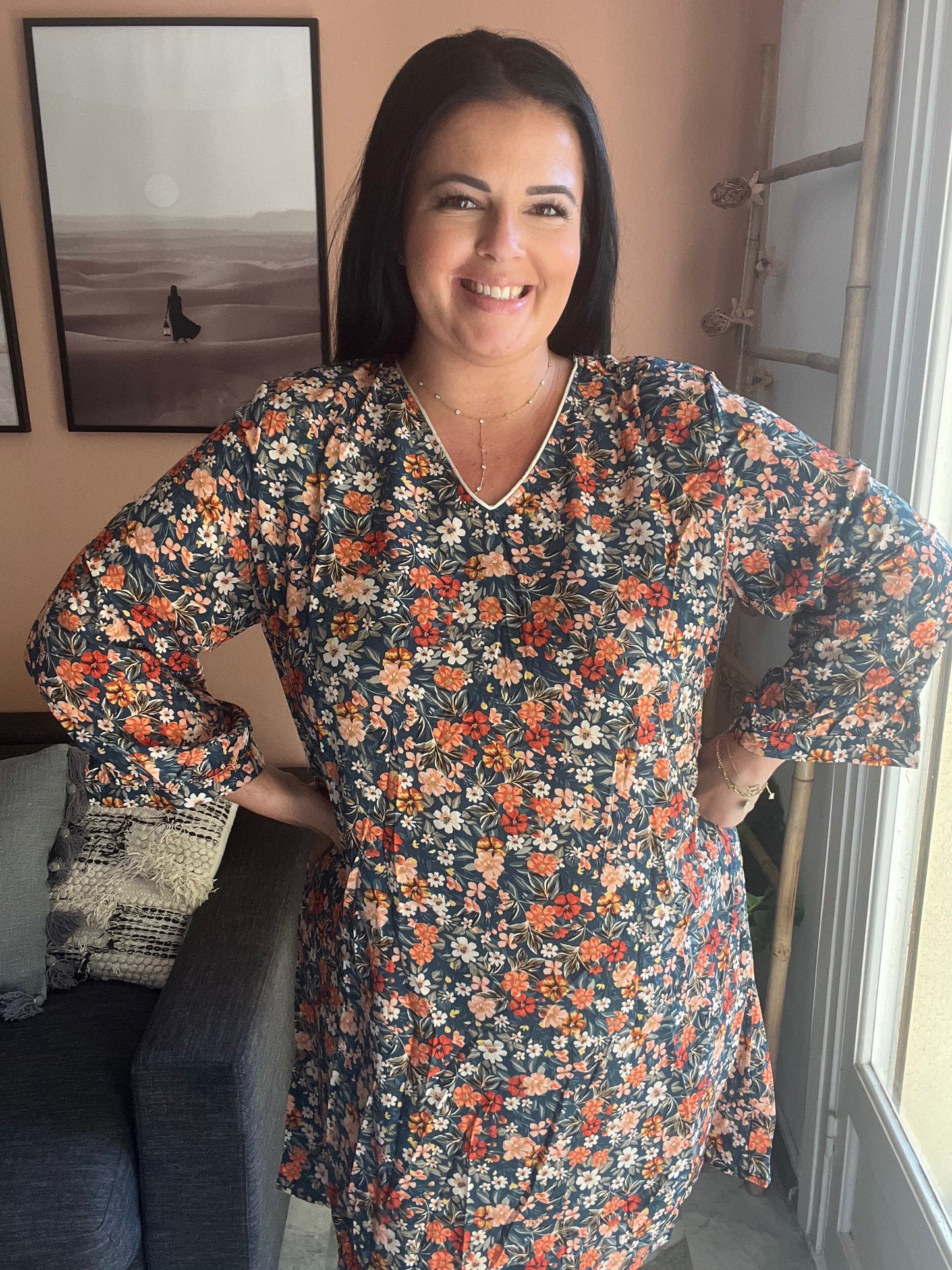 Robe tunique fleurs