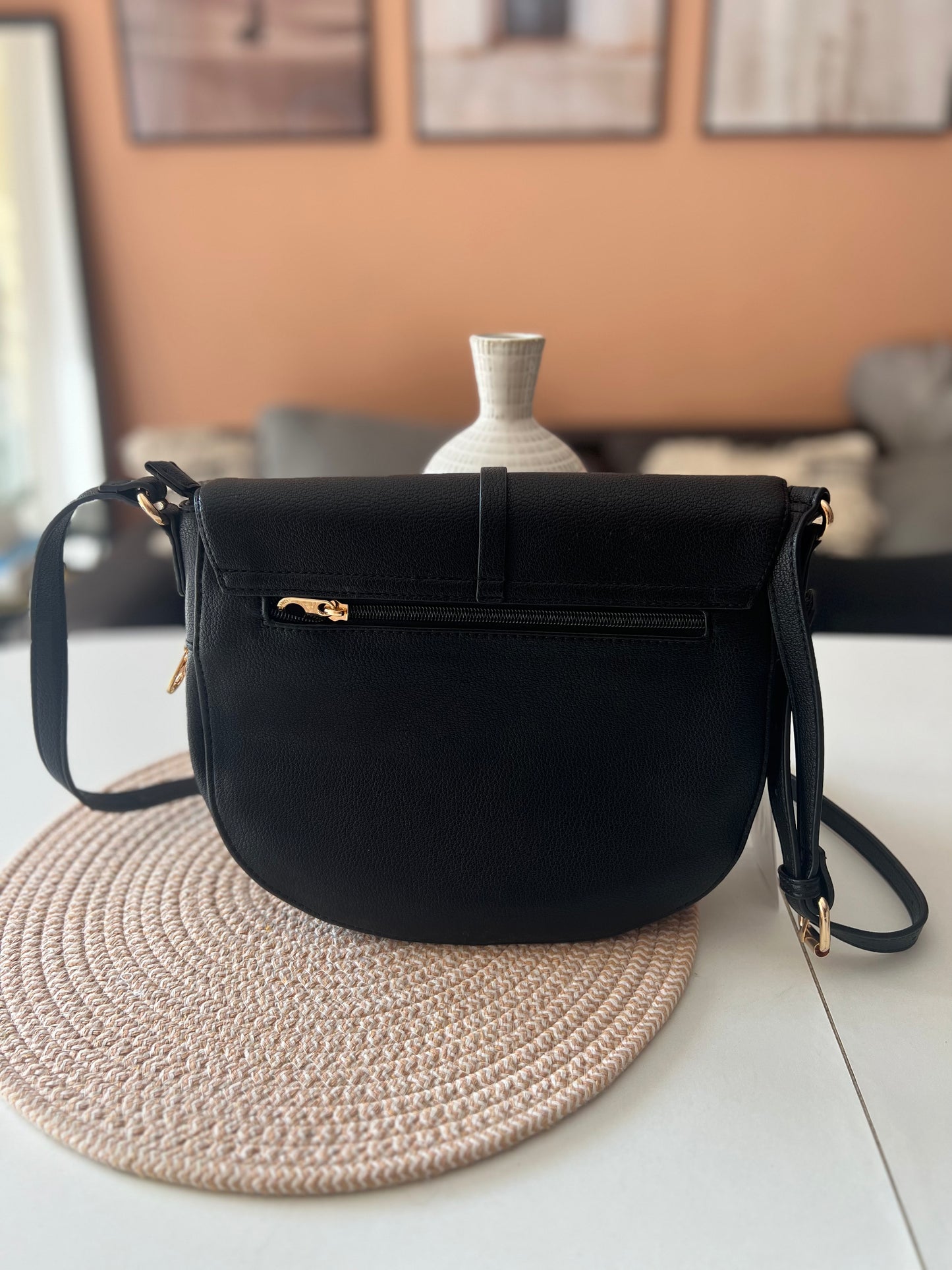 Sac bandoulière David Jones noir