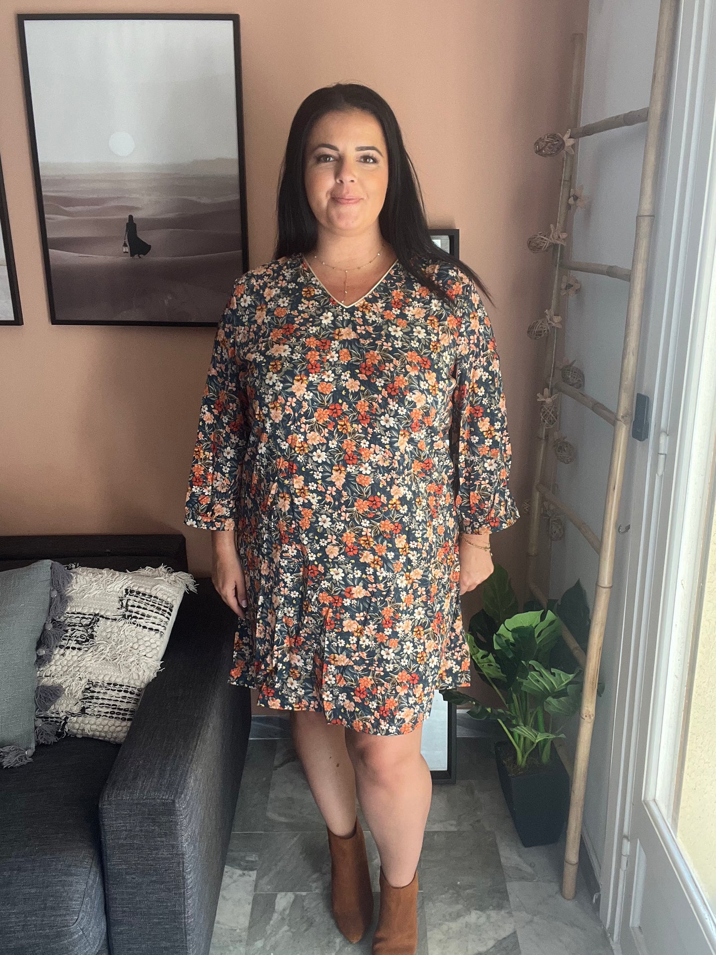 Robe tunique fleurs